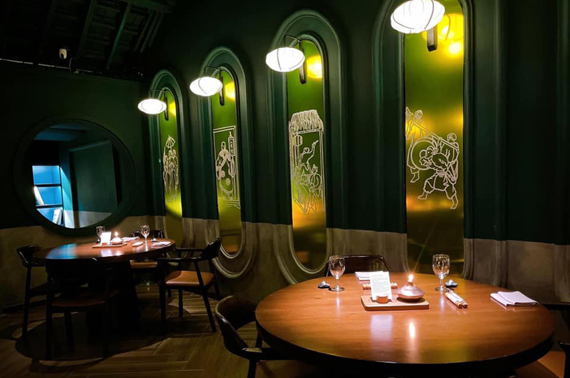 The interior style of GIA Restaurant