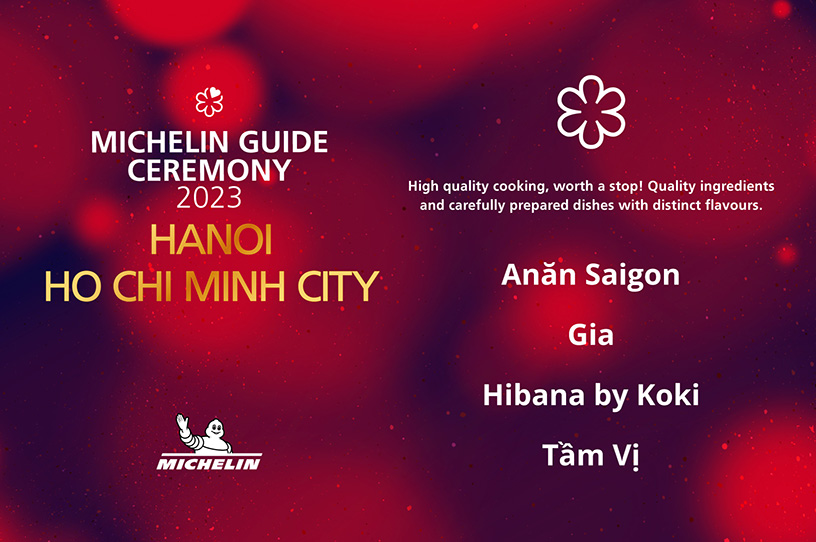 Michelin Guide honors and awards stars to restaurants in Vietnam